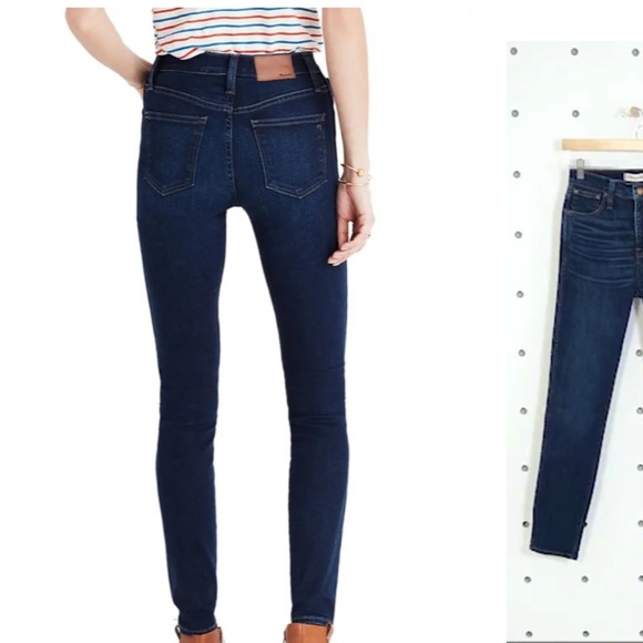 16. Madewell 10” High Rise Skinny Jeans in Hayes Wash - Picture 14 of 16
